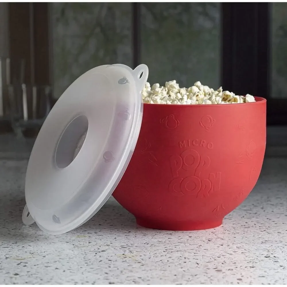 Goodful Silicone Popcorn Popper, Collapsible Hot Air Microwavable Popcorn Maker